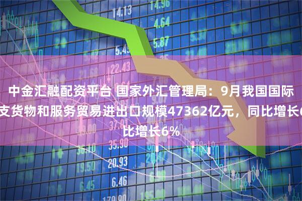 中金汇融配资平台 国家外汇管理局：9月我国国际收支货物和服务贸易进出口规模47362亿元，同比增长6%
