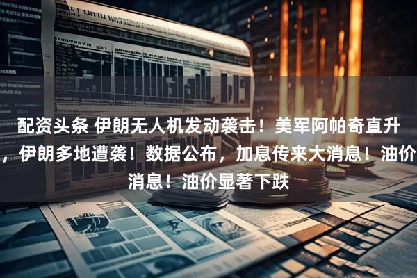配资头条 伊朗无人机发动袭击！美军阿帕奇直升机被击落，伊朗多地遭袭！数据公布，加息传来大消息！油价显著下跌